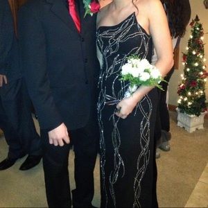 Black sparkly formal gown